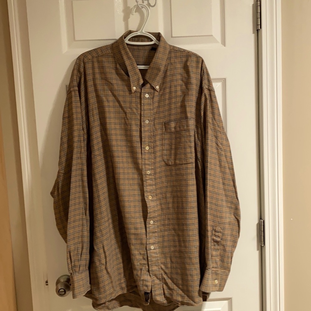 Burberry button down flannel shirt